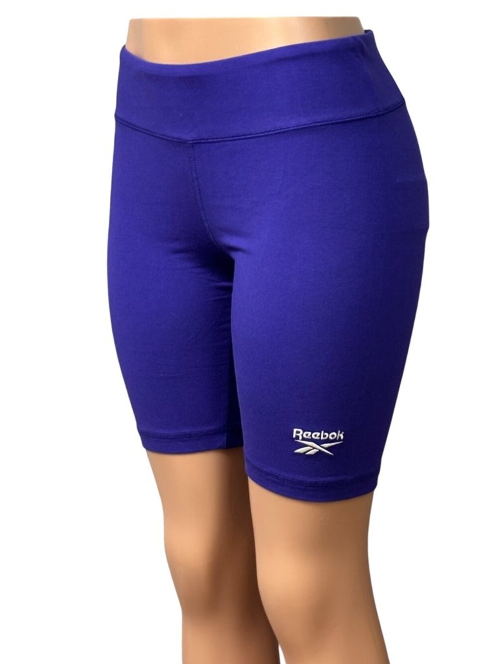 Reebok Women’s Identity Fitted Logo Shorts, Bold Purple, Sz. M